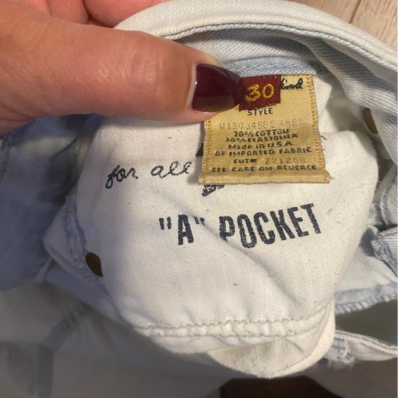Pale Blue 7 For All Mankind A Pocket Jeans Size 30 - Picture 4 of 16